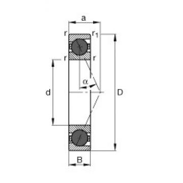 25 mm x 42 mm x 9 mm  FAG HCB71905-E-T-P4S الاتصال الكرات الزاوي