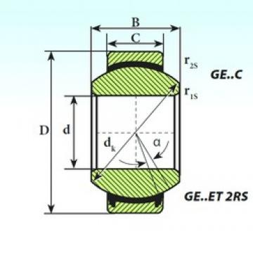 140 mm x 210 mm x 90 mm  ISB GE 140 ET 2RS محامل عادي