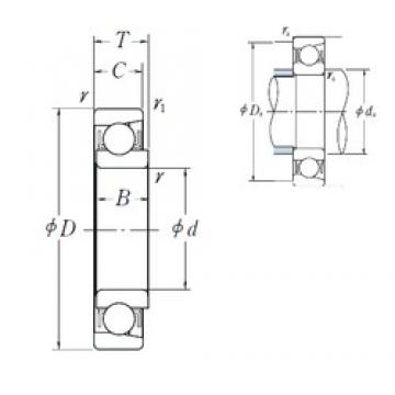 5 mm x 16 mm x 5 mm  NSK E 5 الكرات الأخدود العميق