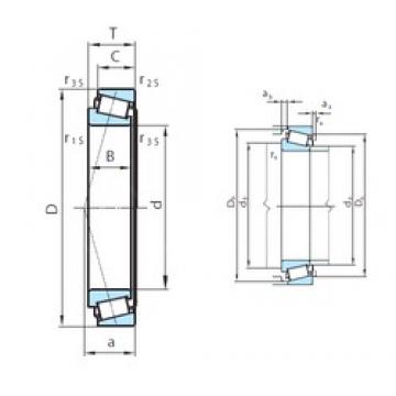 536,575 mm x 820 mm x 146 mm  PSL PSL 612-330 تناقص الأسطوانة المحامل