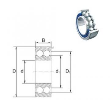 45 mm x 100 mm x 38,7 mm  ZEN S5309-2RS الاتصال الكرات الزاوي