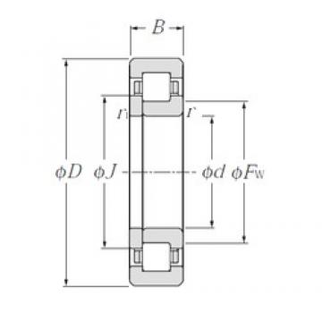 110 mm x 240 mm x 50 mm  NTN NUP322E محامل أسطوانية