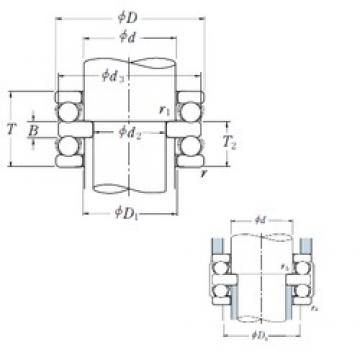 35 mm x 68 mm x 10 mm  NSK 52307 فحوى الكرات