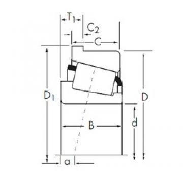 71,438 mm x 117,475 mm x 30,162 mm  Timken 33281/33462-B تناقص الأسطوانة المحامل