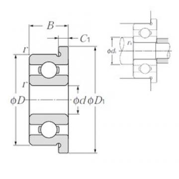 7 mm x 14 mm x 3,5 mm  NTN FL687A الكرات الأخدود العميق