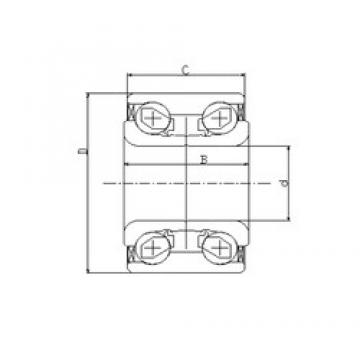 35 mm x 66 mm x 37 mm  ILJIN IJ131002 الاتصال الكرات الزاوي