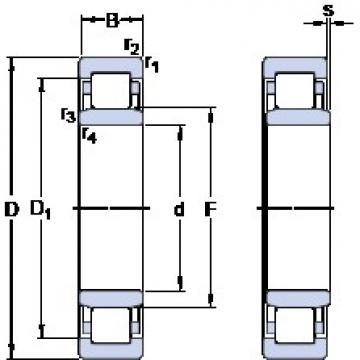 140 mm x 300 mm x 62 mm  SKF NU 328 ECJ فحوى الكرات