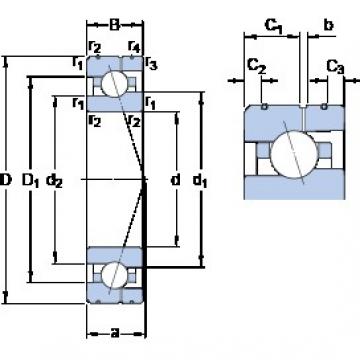 25 mm x 47 mm x 12 mm  SKF 7005 CE/HCP4AL الاتصال الكرات الزاوي