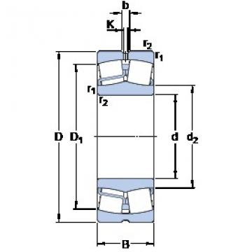 95 mm x 200 mm x 45 mm  SKF 21319 E محامل كروية