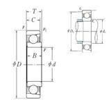 5 mm x 16 mm x 5 mm  NSK E 5 الكرات الأخدود العميق