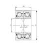 ISO 7213 CDF الاتصال الكرات الزاوي