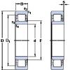 110 mm x 240 mm x 80 mm  SKF NU 2322 ECMA فحوى الكرات