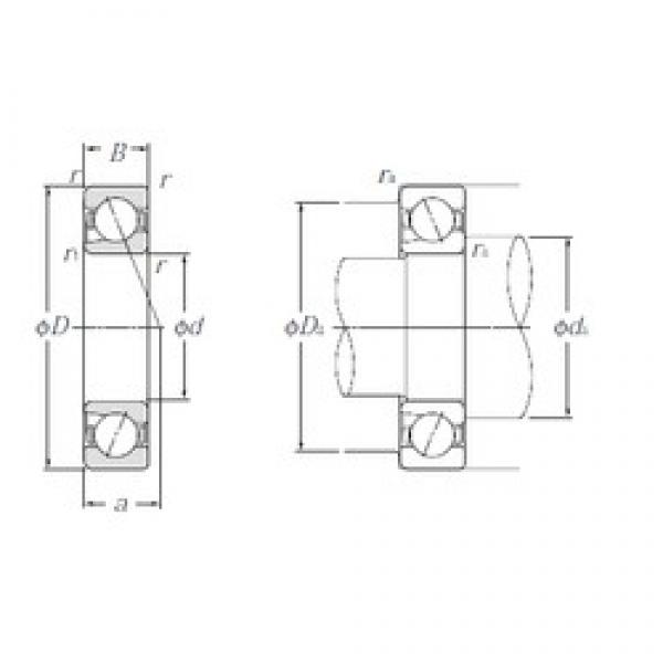 12 mm x 28 mm x 8 mm  NTN 5S-BNT001 الاتصال الكرات الزاوي #2 image