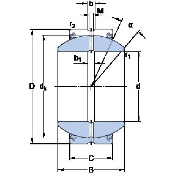 38.1 mm x 71.438 mm x 40.132 mm  SKF GEZH 108 ES-2LS محامل عادي #1 image