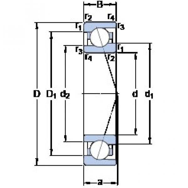 55 mm x 80 mm x 13 mm  SKF 71911 ACE/HCP4A الاتصال الكرات الزاوي #2 image