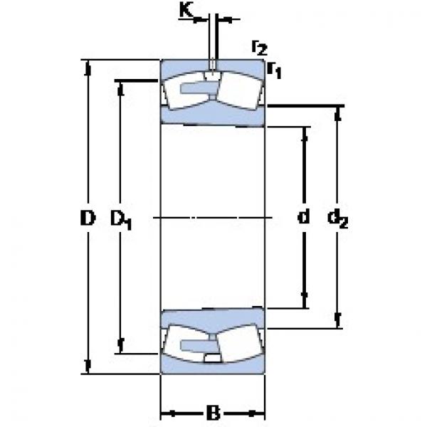 900 mm x 1090 mm x 190 mm  SKF 248/900 CAK30MA/W20 محامل كروية #1 image