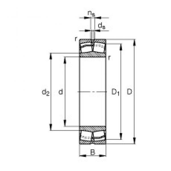 140 mm x 210 mm x 53 mm  FAG 23028-E1-TVPB محامل كروية #1 image