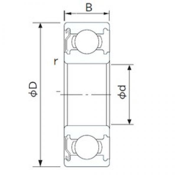 40 mm x 52 mm x 7 mm  NACHI 6808ZE الكرات الأخدود العميق #1 image