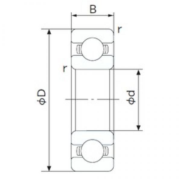 45 mm x 58 mm x 7 mm  NACHI 6809 الكرات الأخدود العميق #1 image