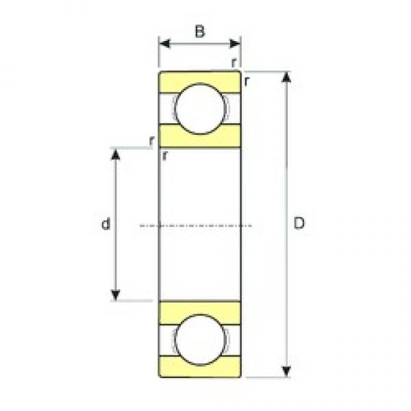 6,35 mm x 9,525 mm x 3,175 mm  ISB R168 الكرات الأخدود العميق #1 image