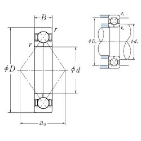 50 mm x 110 mm x 27 mm  NSK QJ310 الاتصال الكرات الزاوي #2 image