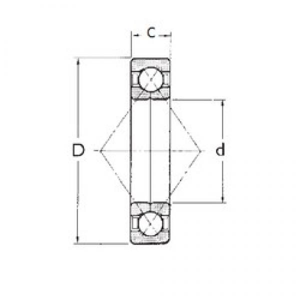 95 mm x 170 mm x 32 mm  FBJ QJ219 الاتصال الكرات الزاوي #2 image