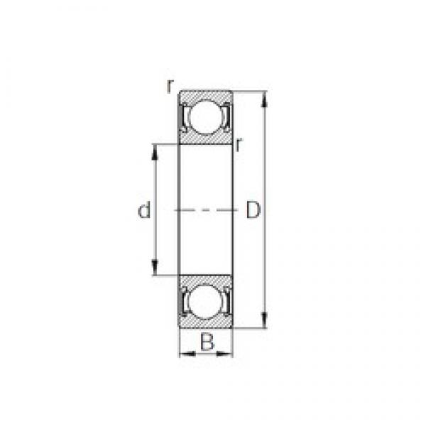 20 mm x 62 mm x 17 mm  KBC 6305DDF11 الكرات الأخدود العميق #1 image