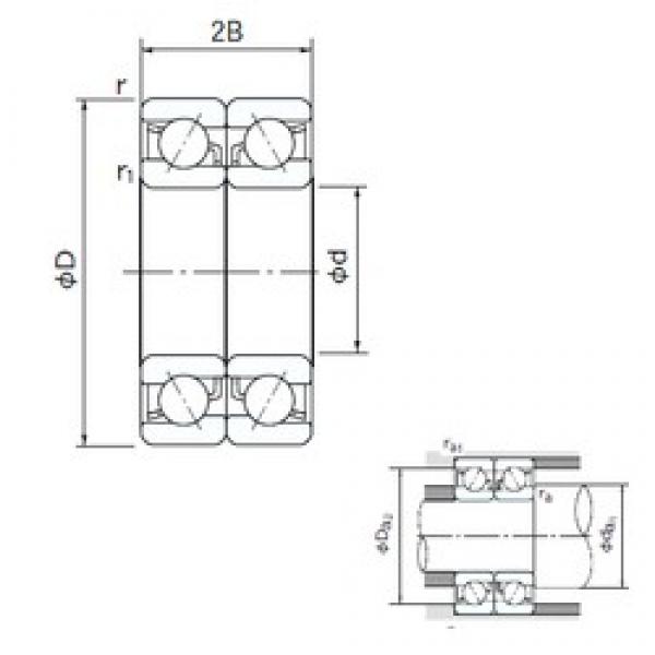 90 mm x 190 mm x 43 mm  NACHI 7318DB الاتصال الكرات الزاوي #2 image