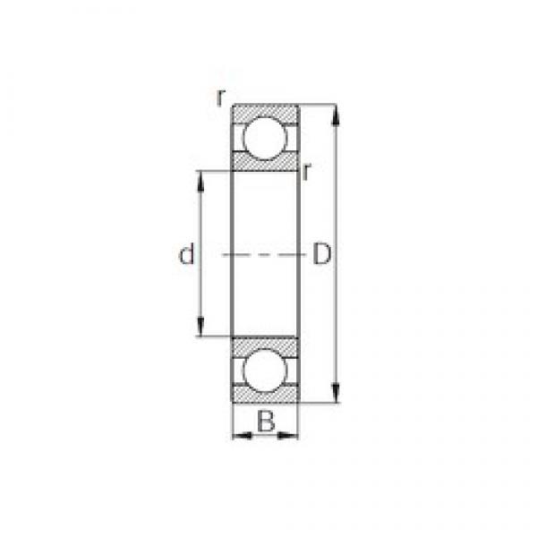 90 mm x 190 mm x 43 mm  CYSD 6318 الكرات الأخدود العميق #1 image