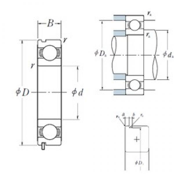 30 mm x 72 mm x 19 mm  NSK 6306N الكرات الأخدود العميق #1 image