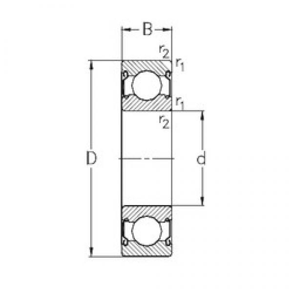 4 mm x 13 mm x 5 mm  NKE 624-2Z الكرات الأخدود العميق #1 image