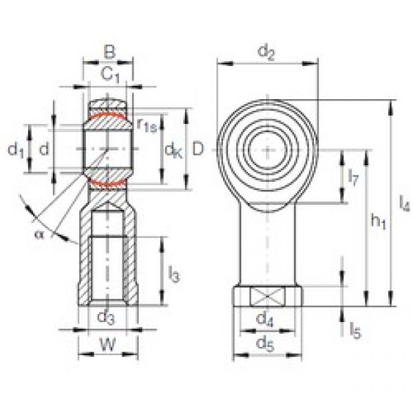 18 mm x 35 mm x 23 mm  INA GIKFL 18 PW محامل عادي #1 image