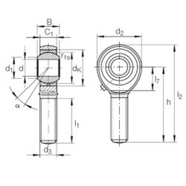 10 mm x 22 mm x 14 mm  INA GAKFL 10 PB محامل عادي #1 image