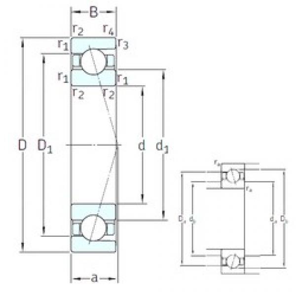 10 mm x 19 mm x 5 mm  SNFA SEA10 /NS 7CE1 الاتصال الكرات الزاوي #2 image