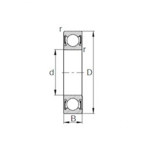 45 mm x 75 mm x 16 mm  KBC 6009UU الكرات الأخدود العميق #1 image