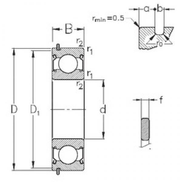 45 mm x 75 mm x 16 mm  NKE 6009-2Z-NR الكرات الأخدود العميق #1 image