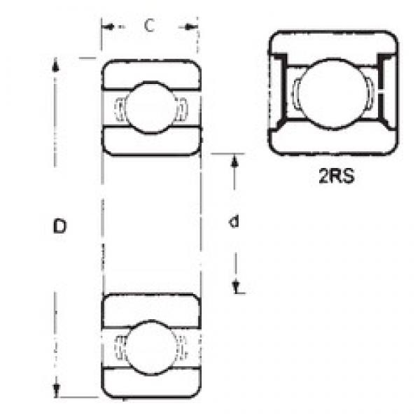 15 mm x 28 mm x 7 mm  FBJ 6902-2RS الكرات الأخدود العميق #1 image