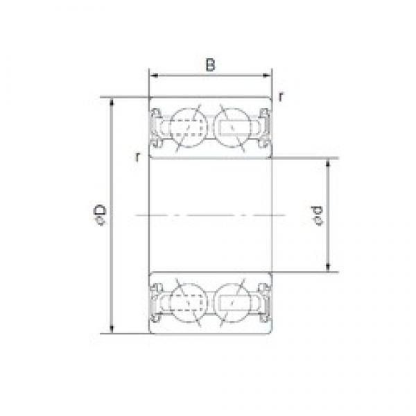 40 mm x 62 mm x 20.625 mm  NACHI 40BGS8G-2DST الاتصال الكرات الزاوي #2 image