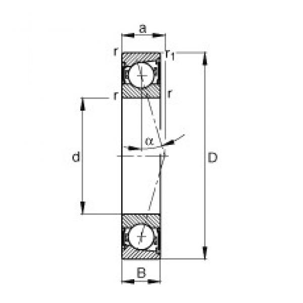 17 mm x 35 mm x 10 mm  FAG B7003-C-2RSD-T-P4S الاتصال الكرات الزاوي #2 image