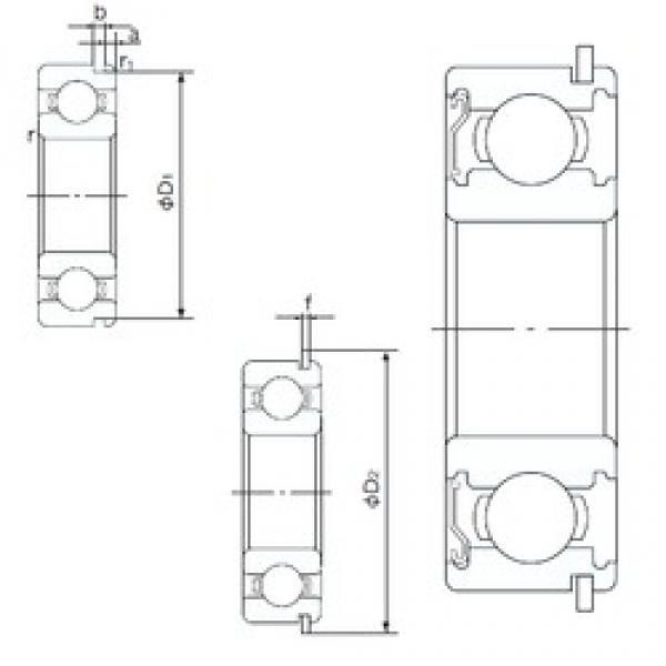 75 mm x 130 mm x 25 mm  NACHI 6215ZENR الكرات الأخدود العميق #1 image