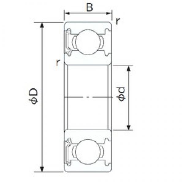 60 mm x 110 mm x 22 mm  NACHI 6212NKE الكرات الأخدود العميق #1 image