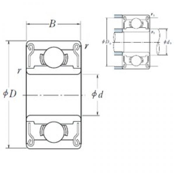 6,35 mm x 19,05 mm x 7,142 mm  ISO R4AA-2RS الكرات الأخدود العميق #1 image