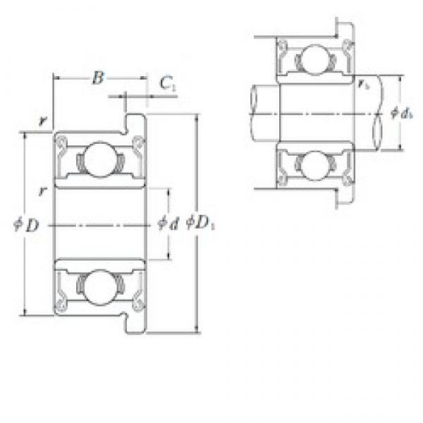 6 mm x 13 mm x 5 mm  NSK F686ADD الكرات الأخدود العميق #1 image