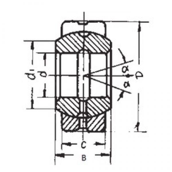 25 mm x 47 mm x 28 mm  FBJ GEG25ES محامل عادي #1 image