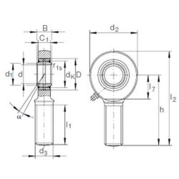 40 mm x 62 mm x 28 mm  INA GAR 40 DO-2RS محامل عادي #1 image