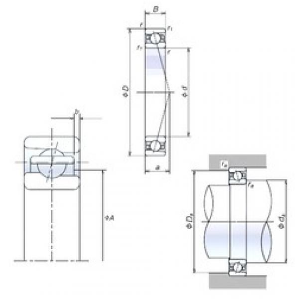 65 mm x 100 mm x 18 mm  NSK 65BER10H الاتصال الكرات الزاوي #2 image