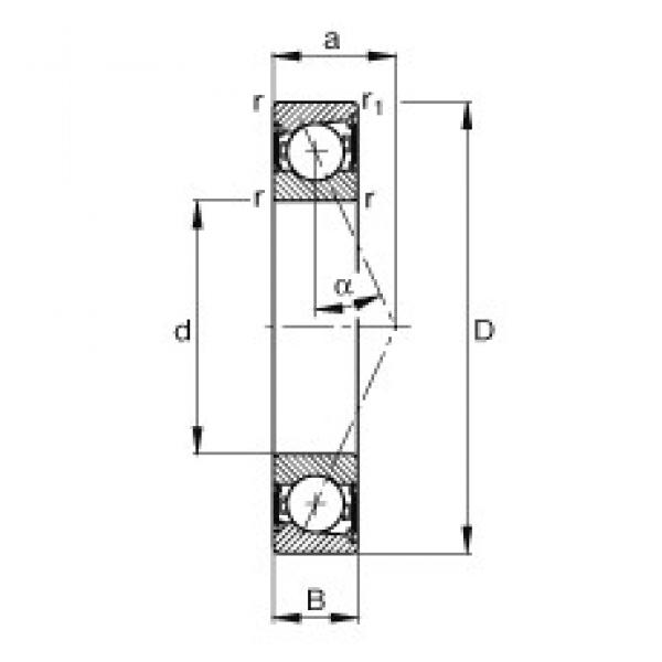 50 mm x 90 mm x 20 mm  FAG B7210-E-2RSD-T-P4S الاتصال الكرات الزاوي #2 image