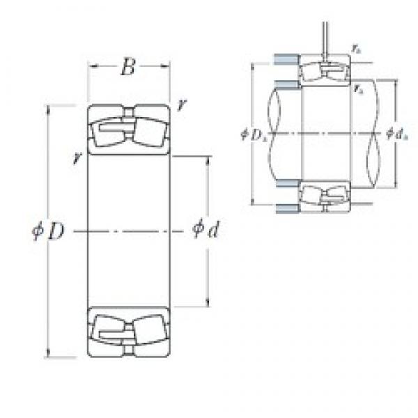 360 mm x 600 mm x 243 mm  NSK 24172CAE4 محامل كروية #1 image