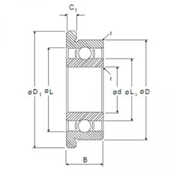 4,762 mm x 12,7 mm x 3,967 mm  NMB RF-3 الكرات الأخدود العميق #1 image