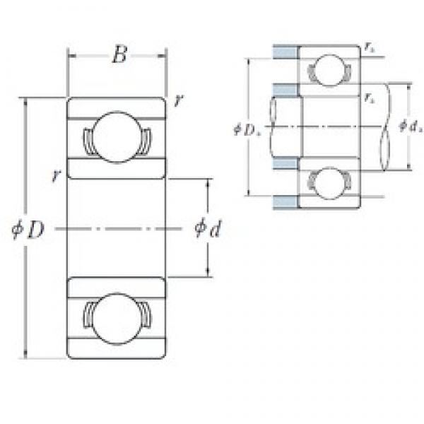 7 mm x 19 mm x 6 mm  NSK 607 الكرات الأخدود العميق #1 image